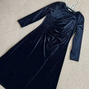 Black Velvet Maxi Dress by Soft Surroundings M